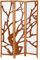 Homestyle4u 893, Design Paravent Raumteiler 3 teilig, Holz Modern, Braun