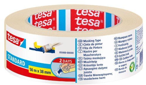 Tesa Standard Ruban adhésif de peintre pour finitions parfaites 50 m x 38 mm