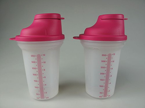 TUPPERWARE Backen Mix-Fix (2) klein 350 ml pink Shaky Küchenhelfer Shake It