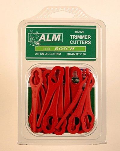 100 x ALM Plastic Trimmer Blades BQ026 (Red) Suitable for Einhell CMI MacAllister Bosch Güde