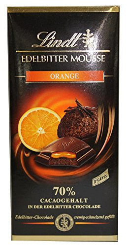 Lindt Creation – Tableta de chocolate negro 70% cacao con relleno de mousse y coulis de naranja, chocolate Lindt, 150 g