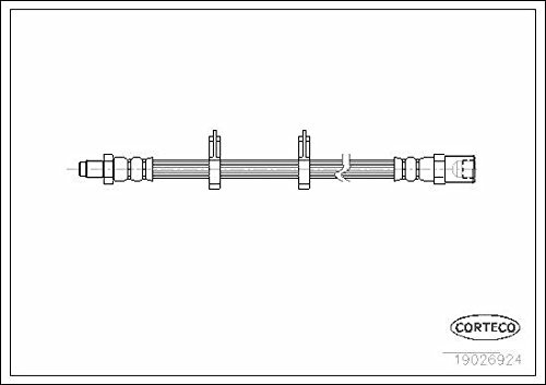 Corteco 19026924 Bremsschlauch vorne | 19026924 passend für | 19026924