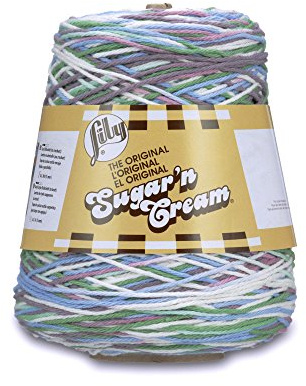 Lily Sugar'n Cream Cotton Cone Yarn, 14 oz, Freshly Pressed Ombre, 1 Cone