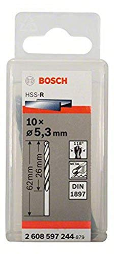 Bosch Pro Karosseriebohrer HSS-R rollgewalzt (10 Stück, Ø 5,3 mm)