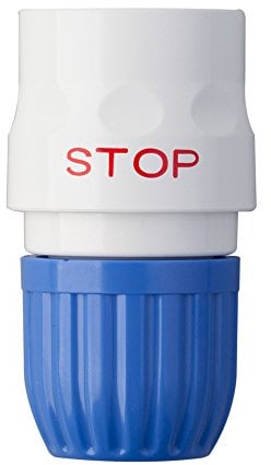 Takagi Wasserstopp-Schlauchstück 13 mm, Gartenbewässerungszubehör, Blau/Weiß, 1/2 Zoll, 3.6 x 3.7 x 6.2 cm