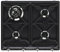 SMEG SR964NGH, Placa de gas VICTORIA, Black (chrome knobs)