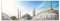 Paul Sinus Art Panoramabild auf Leinwand und Keilrahmen 150x50cm Istanbul Hagia Sophia Moschee Wolkenschleier