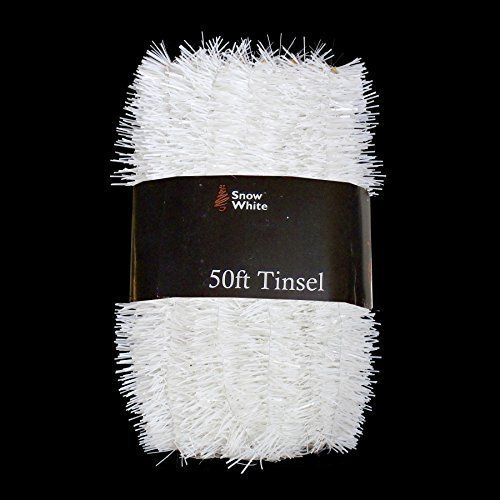 PMS 50FT X 2 WHITE TINSEL W/WRAP AROUND PVC COATED CARD