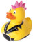 Badeente Punk - Ente mit Iro