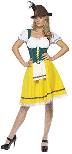 Smiffys Costume Fête de la Bière, femme, robe avec tablier intégré Halloween