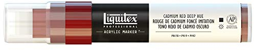 Liquitex Professional Paint Marker with 8-15 mm Wide Nib - Cadmium Red Deep Hue