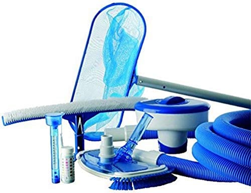Gre AR20641 - Kit Limpiafondos para Piscinas Desmontables. Limpiafondos Manual de Apiración con una Potencia mínima de 0,3 CV. para el Fondo de Piscinas Pequeñas y Medianas.