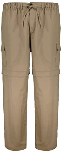 Abraxas Übergrößen Zipp-Off Cargo-Hose mit Gummibund Khaki, Größe:5XL