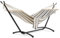 VonHaus Hammock with Stand - Freestanding 1 Person Striped Hammock Seat with Steel Frame - Polycotton Material & Adjustable Frame for Garden - Travel Bag for Beach, Camping & Outdoors - Blue & White