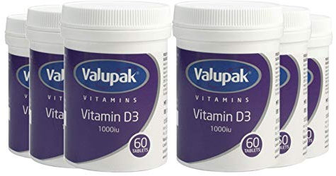 6 X Valupak Vitamin D 1000Iu