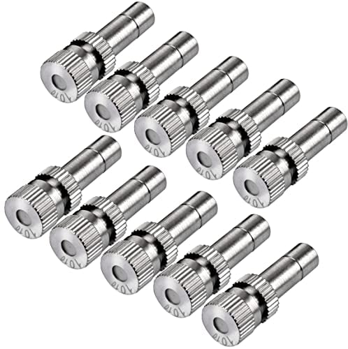 ATOPLEE 10pcs Niederdruck Messing Nebeldüsen für Kühlsystem Luftbefeuchtung Sprayer (0,1 mm)