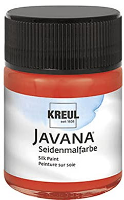 Kreul 8123-Javana Peinture sur Soie en Pot de 50 ml, Rouge rosé, Couleur hautement pigmentée et Brillante à Base d'eau, au caractère Fluide et Liquide, pénètre profondément dans Les Fibres, Rose Red