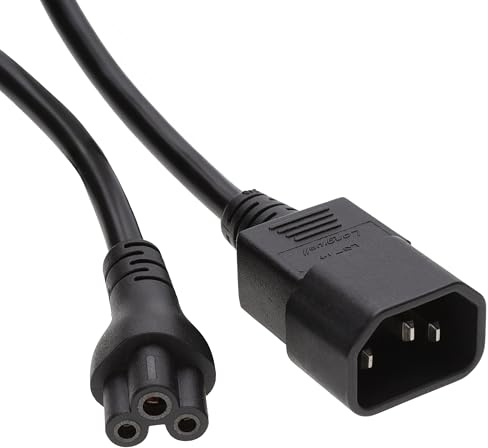 kenable IEC Plug C14 to Cloverleaf Plug C5 Converter Adapter Power Cable 0.75mm 15cm Black