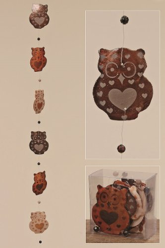 Boltze Set Capiz-Girlande Eule brauntöne 1812-4273500