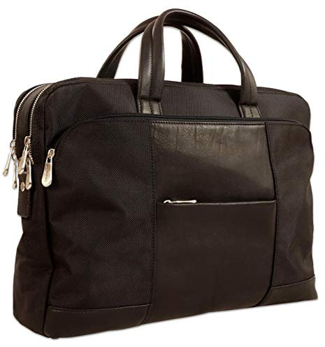 DERMATA Aktenmappe Aktentasche 2836NYL, 43 cm, Schwarz