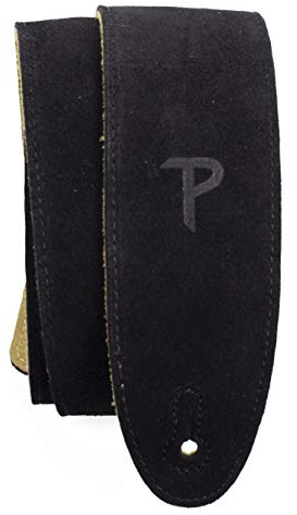 Perri's Leathers Ltd. - Gitarrengurt - Einstellbar - Schafsfell-Polsterung - Schwarz - Für Akustik-/Bass-/Elektrogitarren - Hergestellt in Kanada (BBS-202)