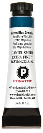 Daniel Smith Extra Fine Watercolor Paint, 5ml Tube, Mayan Blue Genuine, 284610211, 0.17 Fl Oz (Pack of 1)