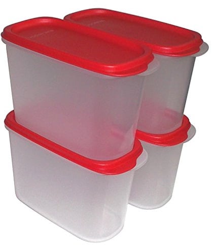 TUPPERWARE Neue Smart Saver Kunststoff Behälter Set, 1,7 Liter, transparent, 4 Stück