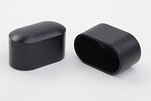 12 Stück Livindo Stuhlbeinkappe Stuhlbeinschutz Bodenschutz Abdeckkappe 38 x 20 mm, schwarz, aus Kunststoff