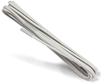 Kaps Lacci Tondi Cerati, Lacci per Scarpe Rotondi 100% in Cotone di Qualità, Diametro 2 mm, per Calzature Casual e Alla Moda, 1 Paio (60 cm-24 inch - 3-4 paia di occhielli/83 -grigio chiaro)