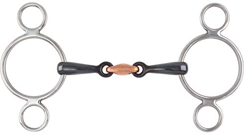 Shires Sweet Iron Three Ring Gag With Lozenge Bit 5 1/2