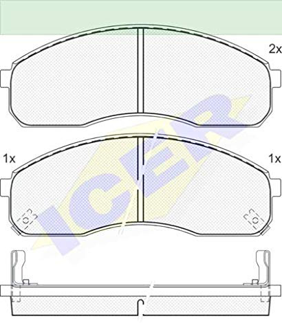 Icer Brakes 141455 Bremsbelagsatz, Scheibenbremse