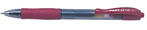 Pilot G2 07 Ballpoint gel Pens, Burgundy