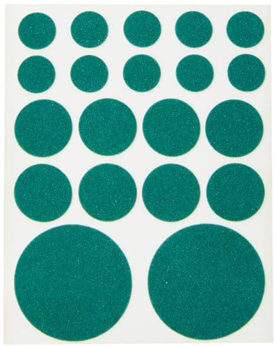 Merriway BH02813 (40 Pcs) Assorted Sizes Self Adhesive Baize Felt Pads, Beige 1mm Thick Suitable for Ornaments etc - Pack of 2 x 20 Pieces