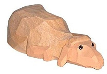 Krippenfigur Schaf flach liegend hell Lotte Sievers-Hahn