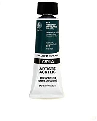 Daler Rowney : Cryla Acrylic Paint : 75ml : Phthalo Turquoise