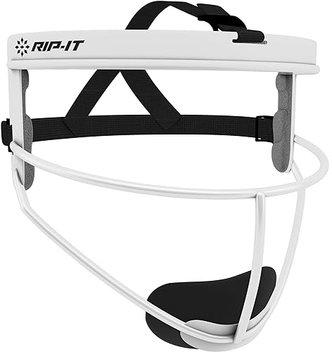 RIP-IT | Defense Softball Fielder's Mask | Weiß | Jugend | Leichte Schutzausrüstung