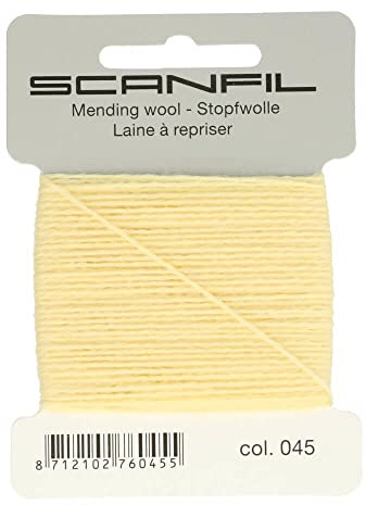 Scanfil Darning Yarn, Wool, Yellow, 15 m (40020-045)