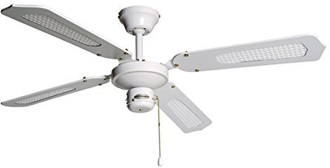 Orbegozo CF 03105 B - Ventilador de techo sin luz, 50 W de potencia, diámetro de 105 cm, 4 palas reversibles y 3 velocidades