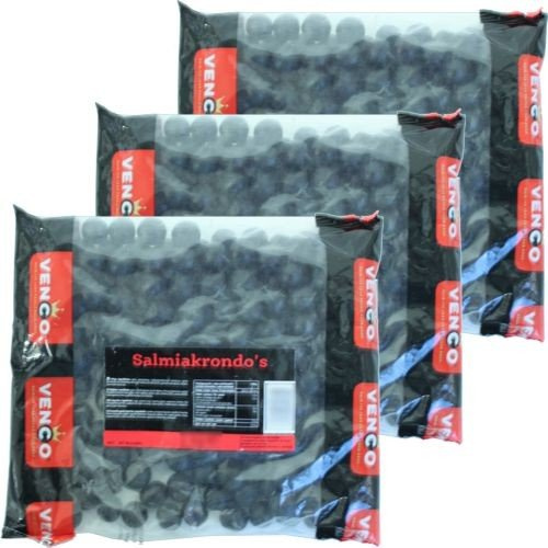 Venco Holland Lakritze 'Salmiakrondo's' 3 Packungen a 1 kg (Salmiak-Kugeln)
