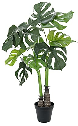 EUROPALMS Monstera deliciosa, Kunstpflanze, 90cm | Fensterblatt-Pflanze für den Außenbereich