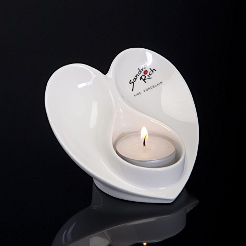 Sandra Rich Teelichthalter Angel weiß 7,5 cm Ø 10,5 cm