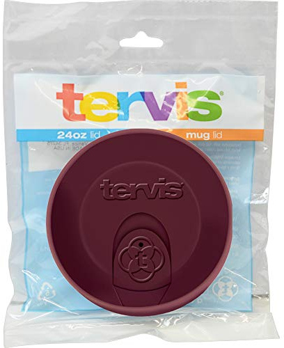 Tervis Travel Lid Made in USA Double Walled Insulated Tumbler Travel Cup Keeps Drinks Cold & Hot, Fits 24oz Tumblers & 16oz Mugs, Maroon