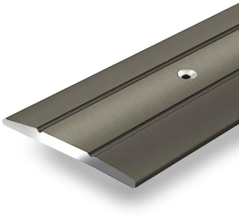 casa pura Übergangsprofil gelocht Übergangsleiste aus Alu für Boden, türschwellen Leiste, Übergangsschiene, Höhenausgleich, Abschlussleiste, Türleiste Champagner 1 Stück, 90 cm Länge