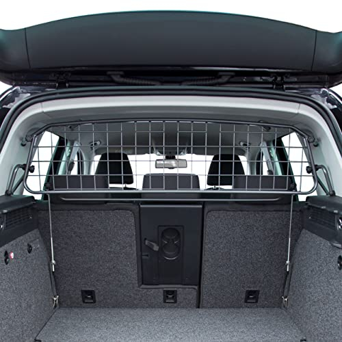 Travall Hundegitter Kompatibel mit Volkswagen Tiguan (2007-2016) Fahrzeugspezifischer Kofferraumschutz GepäckschutzTrenngitter Ladungsteiler Hochbelastbare Stahl Auto Hundesperre