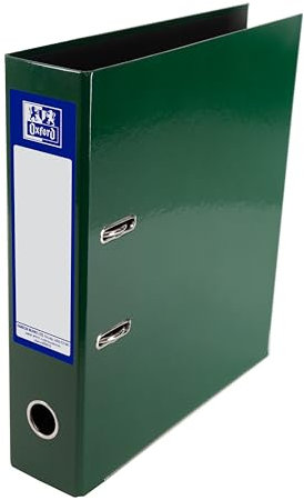 Oxford Premium A4 Lever Arch File, Green Single Folder, Heavy Duty