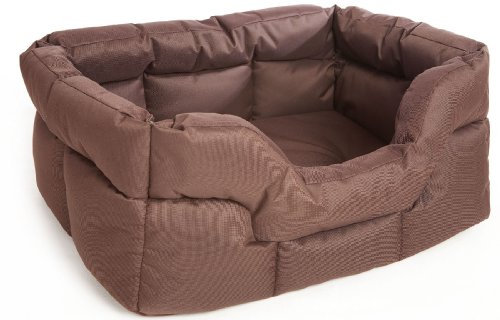 P & L Superior Pet Beds Heavy Duty Rectangular Waterproof Softee Bed, Medium, 57 x 47 x 24 cm, Brown