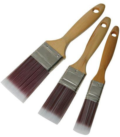 3 Piece Synthetic Paint Brush Set -25mm, 38mm, 50mm- Emulsion, Varnish, Lac