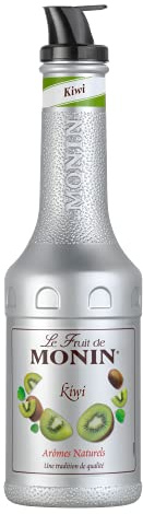MONIN Premium Kiwi Fruit Puree 1L, for Smoothies and Mocktails, Vegan | Real fruit puree, for cocktails and frappes too, vegan-friendly, allergen-free, 100% natural flavours, bar favourite