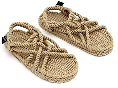 Nomadics JC with Sole Unisex-Erwachsene Sandale aus Seil Camel, 37