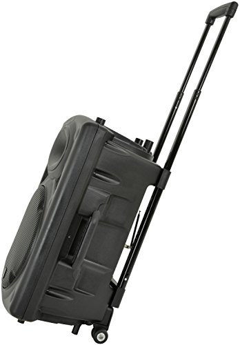 QTX QR15PA Portable PA System with VHF Wireless Handheld Microphones with Battery Powered Speaker and iPod Connection Cable